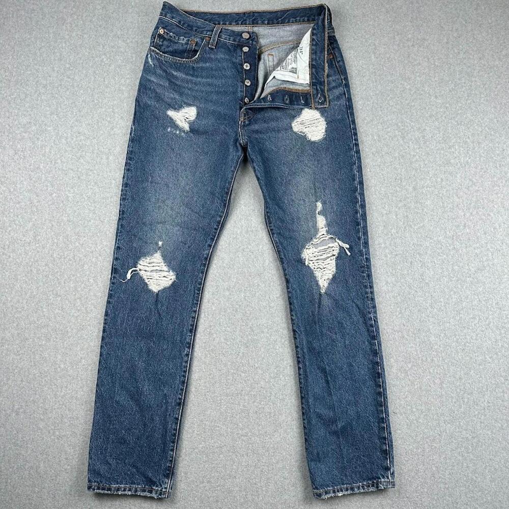 Levi's Women's Blue Distressed Jeans